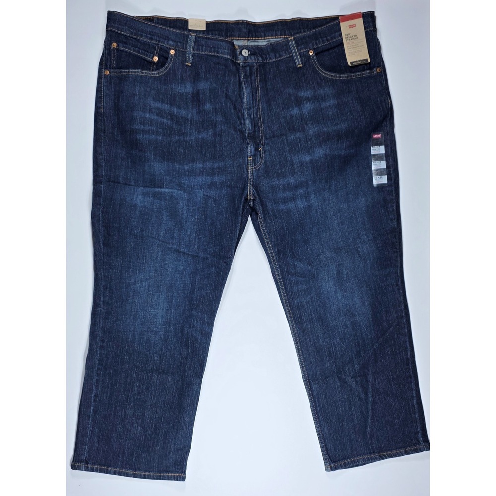 Levis 559 Relaxed Straight Jeans Men's 50x28 Dark Wash Blue Big & Tall